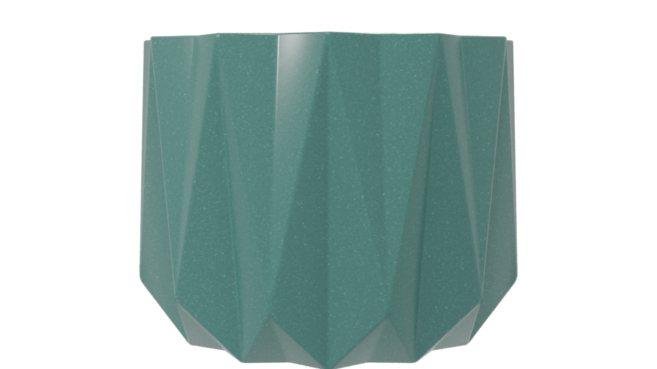 Stylized Geometric Plant Pot 3D - Professional 3D Model Render 7