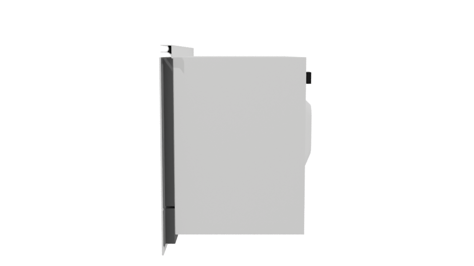 Sleek Wall-Mounted Microwave 3D - Professional 3D Model Render 2