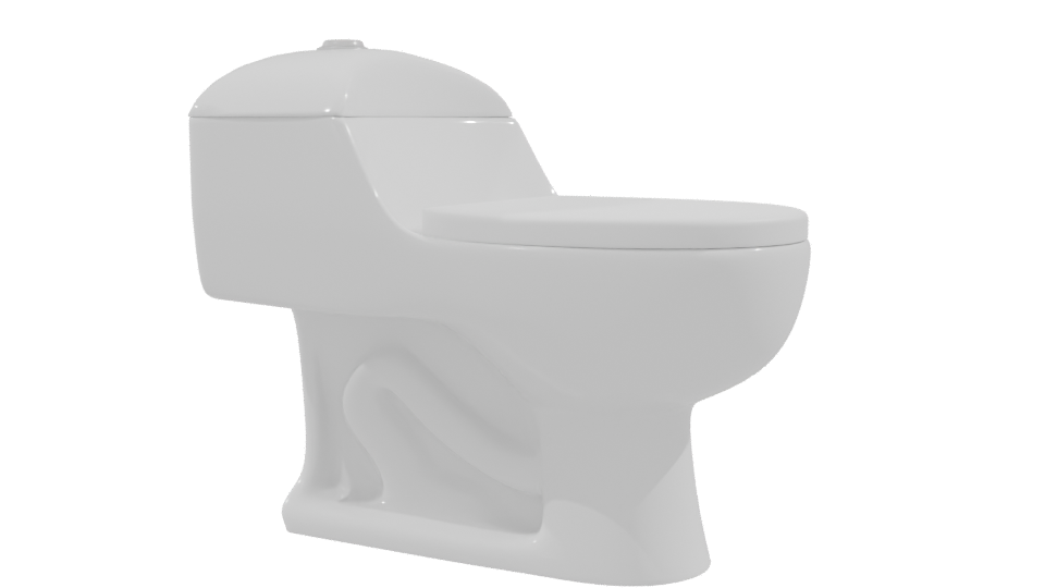 Stylish Bathroom Toilet 3D Model - Professional 3D Model Render 9