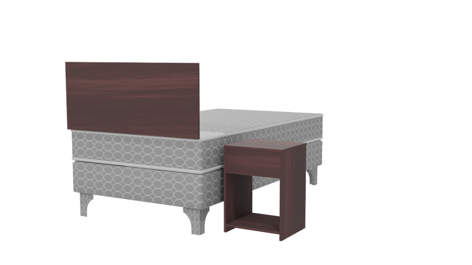 Stylish Single Bed 3D Model - Professional 3D Model Render 6