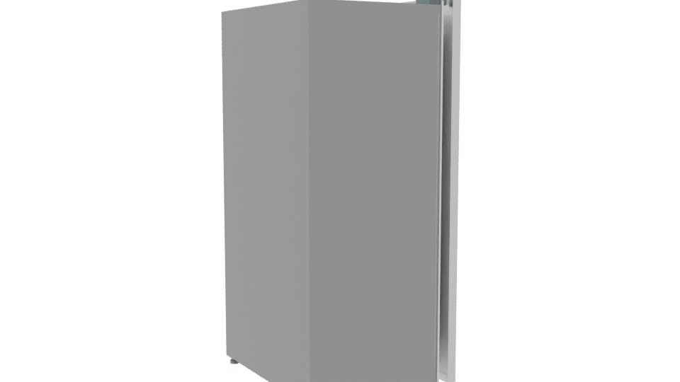 Sleek Modern Stainless Steel Refrigerator 3D Model - Professional 3D Model Render 7