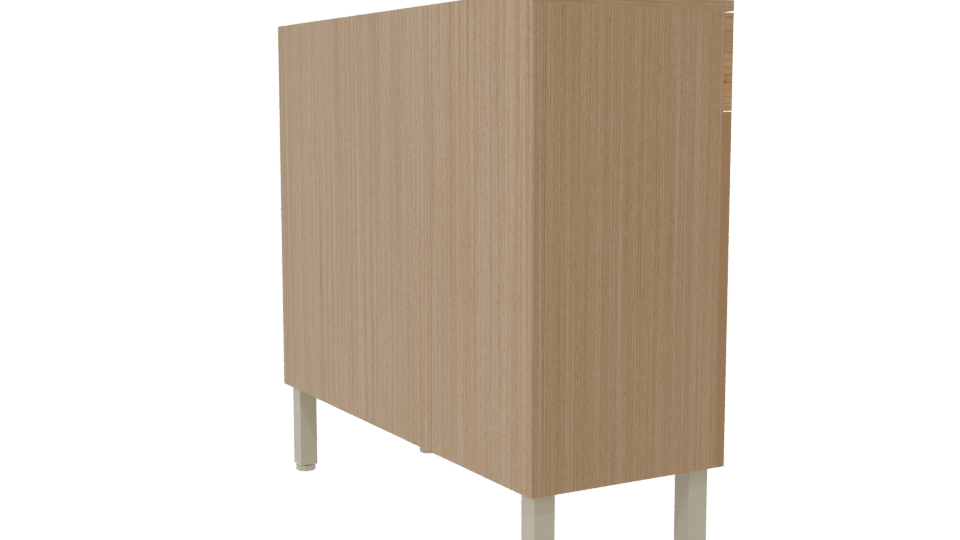 Stylish Wooden Storage Cabinet 3D - Professional 3D Model Render 7
