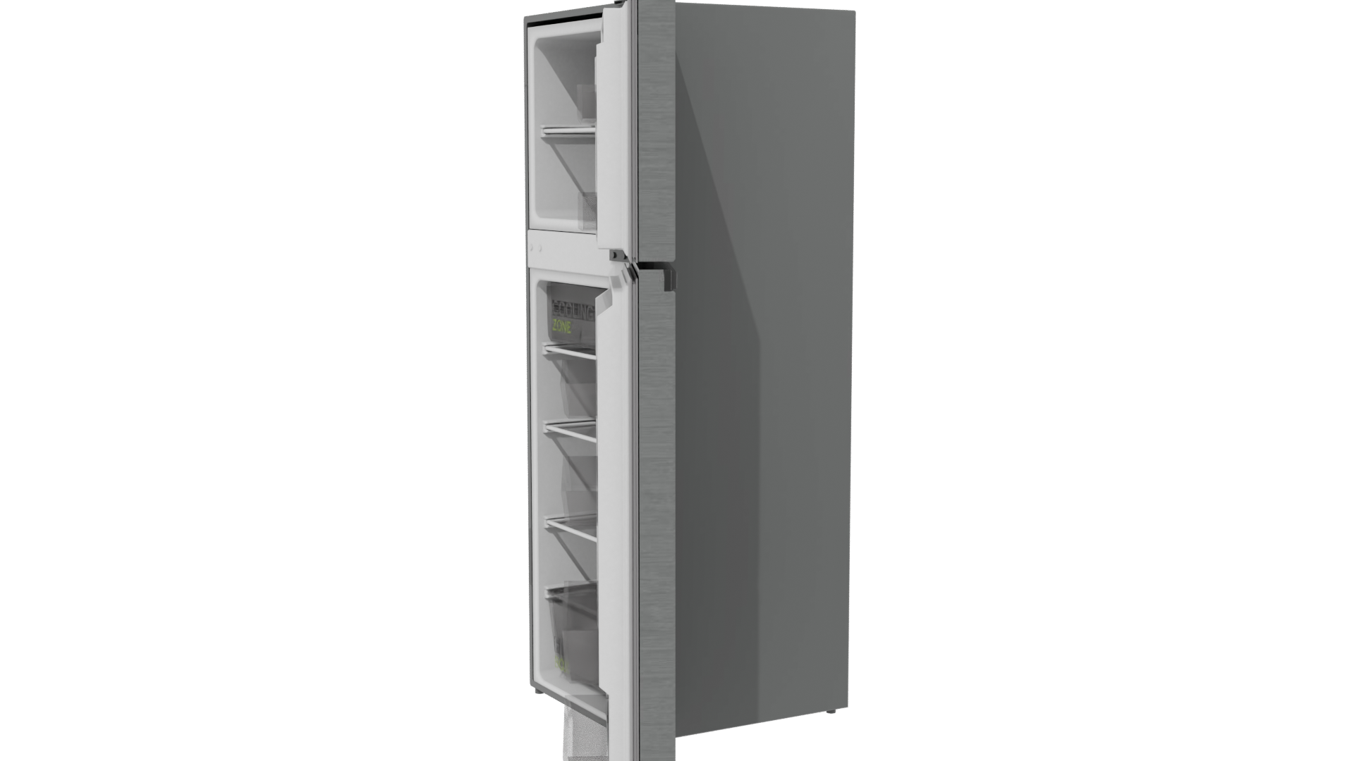 Elegant White Refrigerator 3D Model - Professional 3D Model Render 13