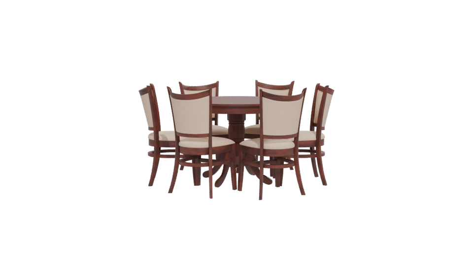 Calabria Dining Set 3D Model - Professional 3D Model Render 12