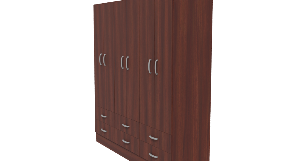 Elegant Wooden Wardrobe 3D Model - Professional 3D Model Render 13
