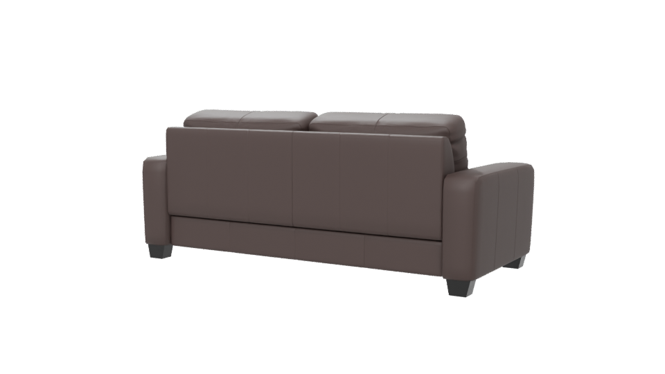 Stylish Brown Leather Sofa 3D - Professional 3D Model Render 6