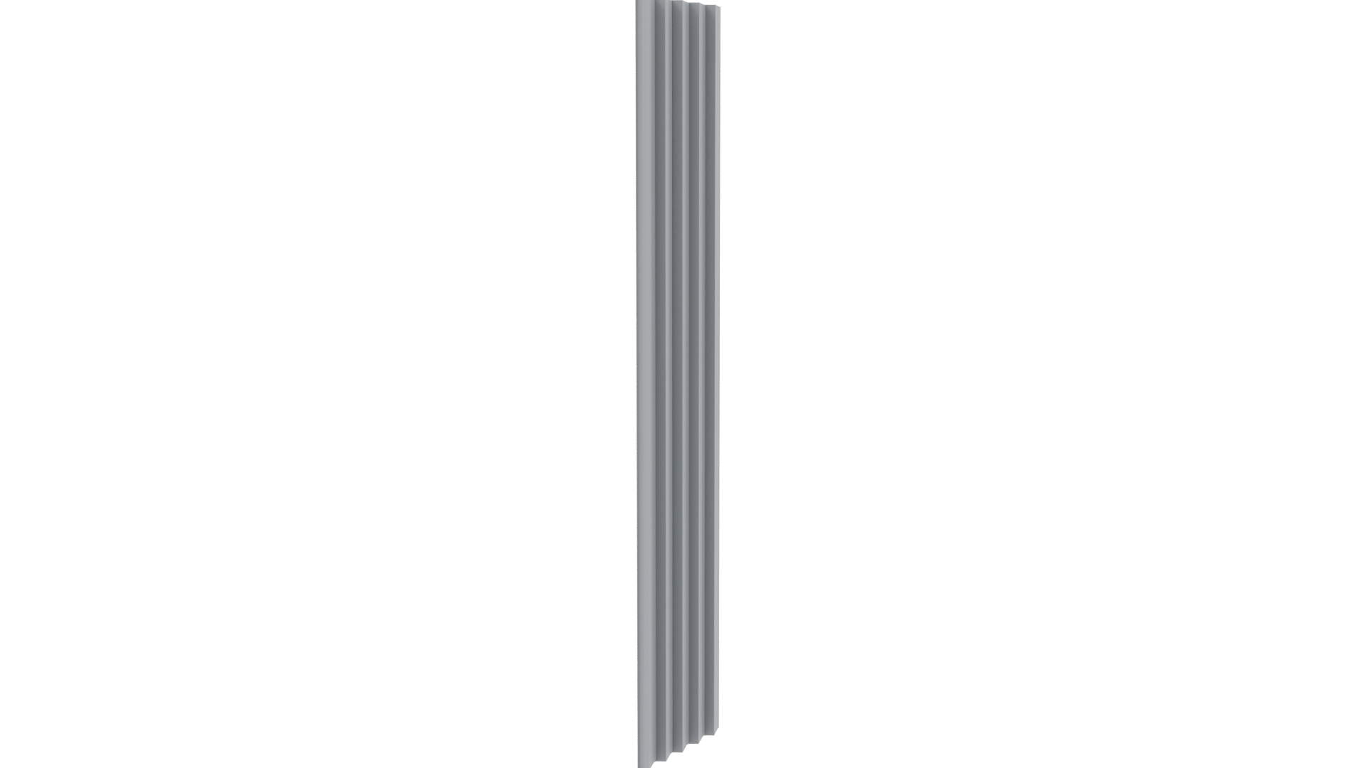 Vertical Ribbed Column Model 3D - Professional 3D Model Render 3