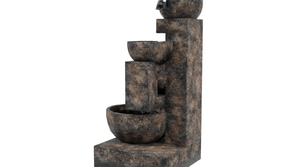 Stylish Stone Fountain 3D Model - Professional 3D Model Render 3