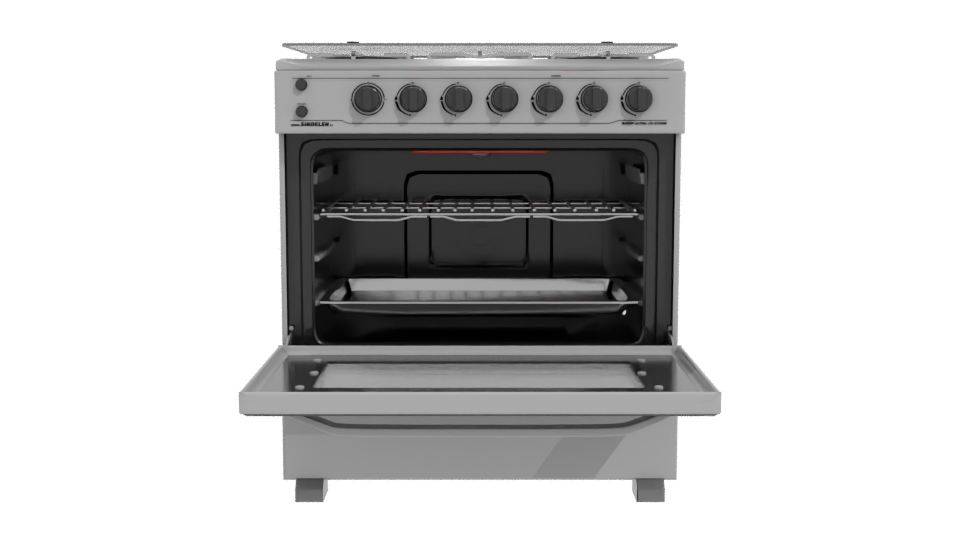 Sleek Gas Range Oven 3D Model - Professional 3D Model Render 11