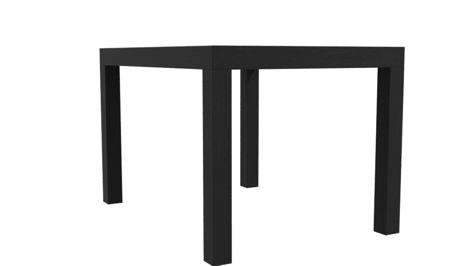 Stylish Black Wooden Table 3D - Professional 3D Model Render 10