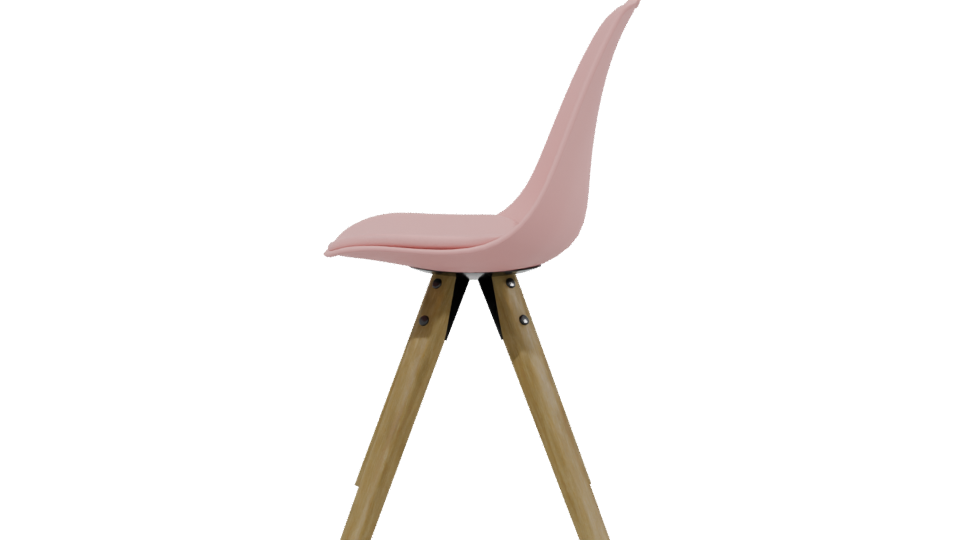 Stylish Modern Pink Chair 3D - Professional 3D Model Render 2