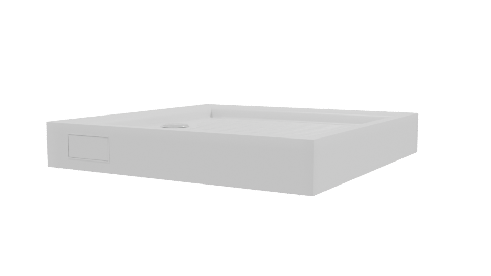 Square Shower Base 3D Model - Professional 3D Model Render 9