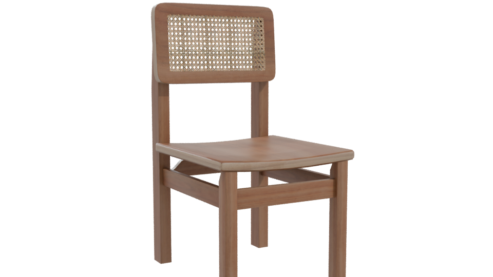 Stylish Wooden Dining Chair 3D - Professional 3D Model Render 10