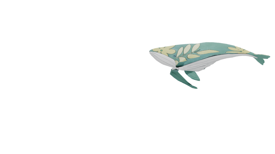 Stylized Tropical Whale 3D Model - Professional 3D Model Render 13
