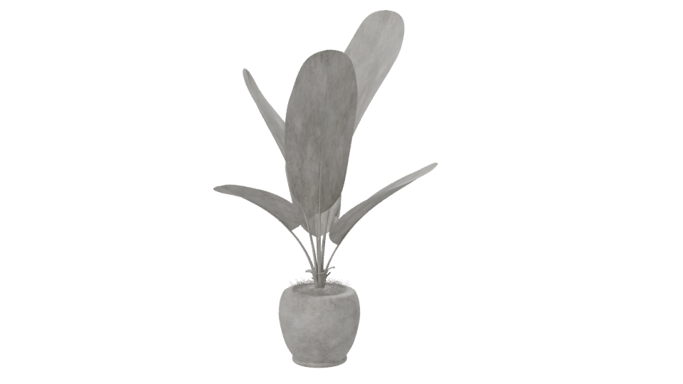 Stylish Potted Plant 3D Model - Professional 3D Model Render 7