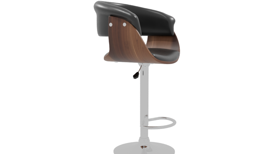 Modern Adjustable Bar Stool 3D - Professional 3D Model Render 9