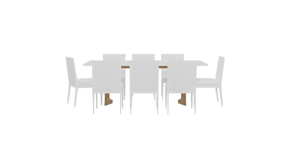Modern Dining Table Set 3D - Professional 3D Model Render 5