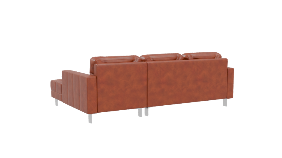 Stylish Leather Sectional Sofa 3D - Professional 3D Model Render 4