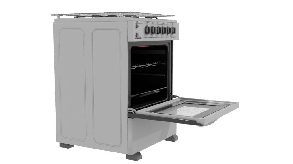 Stylish Gas Oven 3D Model - Professional 3D Model Render 9