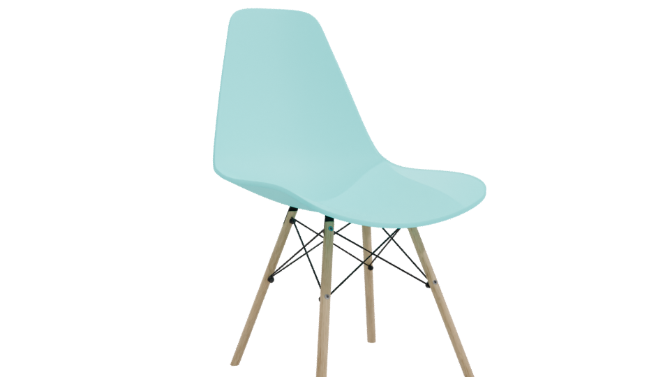 Stylish Modern Plastic Chair 3D - Professional 3D Model Render 10