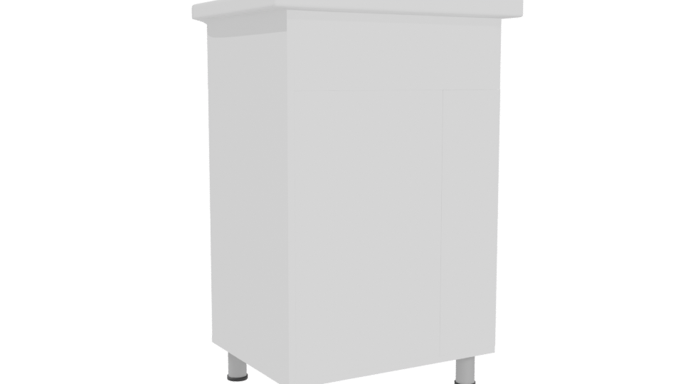 Minimalist Bathroom Sink Unit 3D Model - Professional 3D Model Render 4