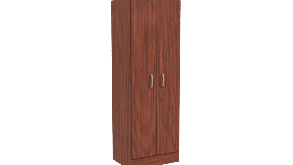 Stylish Wooden Wardrobe Model - Professional 3D Model Render 10