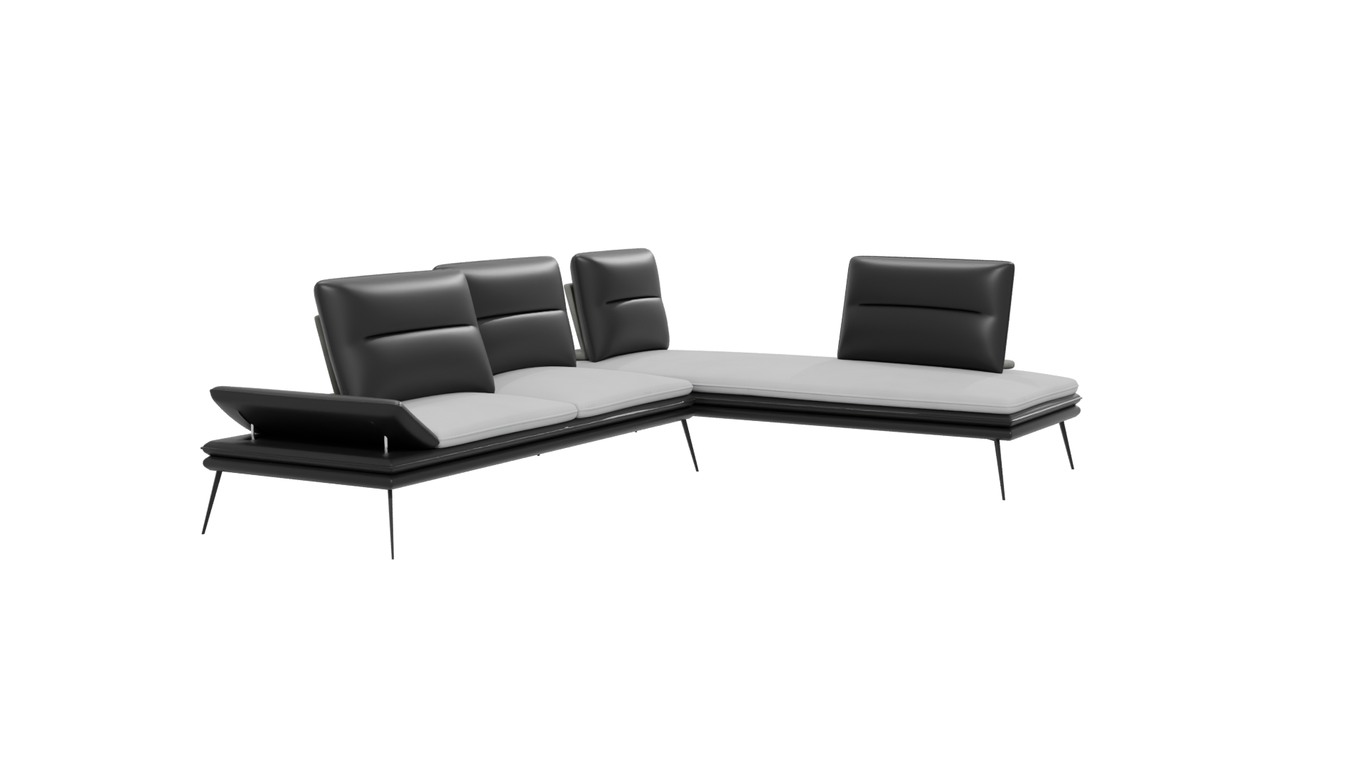 Contemporary L-Shaped Sofa 3D - Professional 3D Model Render 12