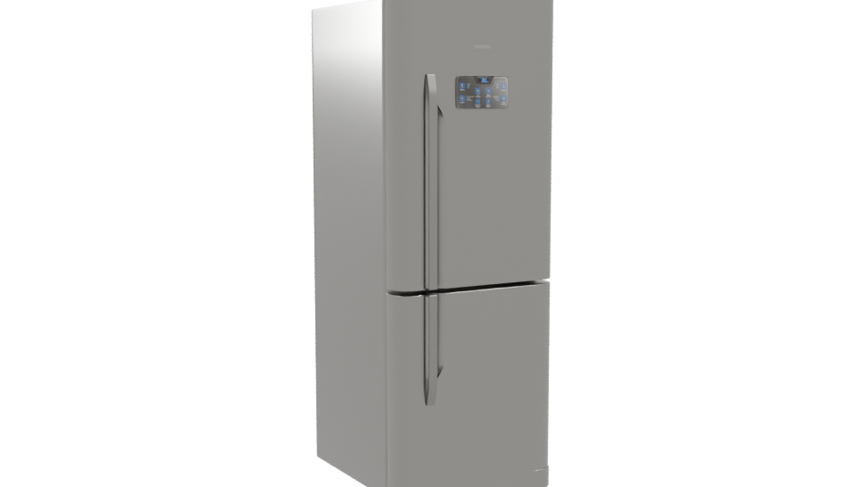 Sleek Stainless Steel Refrigerator 3D Model - Professional 3D Model Render 10