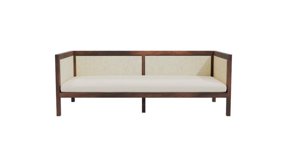 Stylish Wooden Sofa 3D Model - Professional 3D Model Render 11