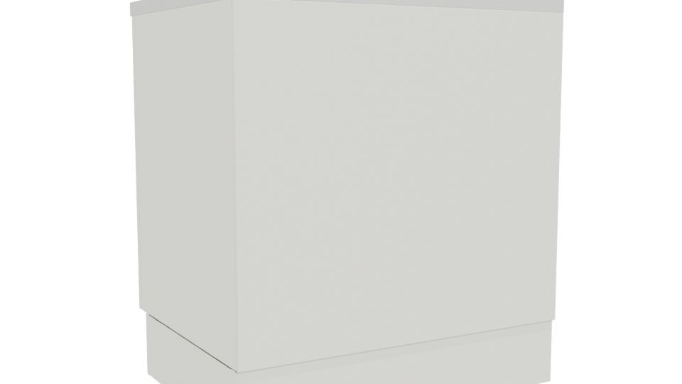 Contemporary Minimalist Storage Cabinet 3D Model - Professional 3D Model Render 4