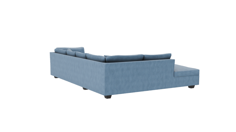 Modern L-Shaped Sofa Model - Professional 3D Model Render 7