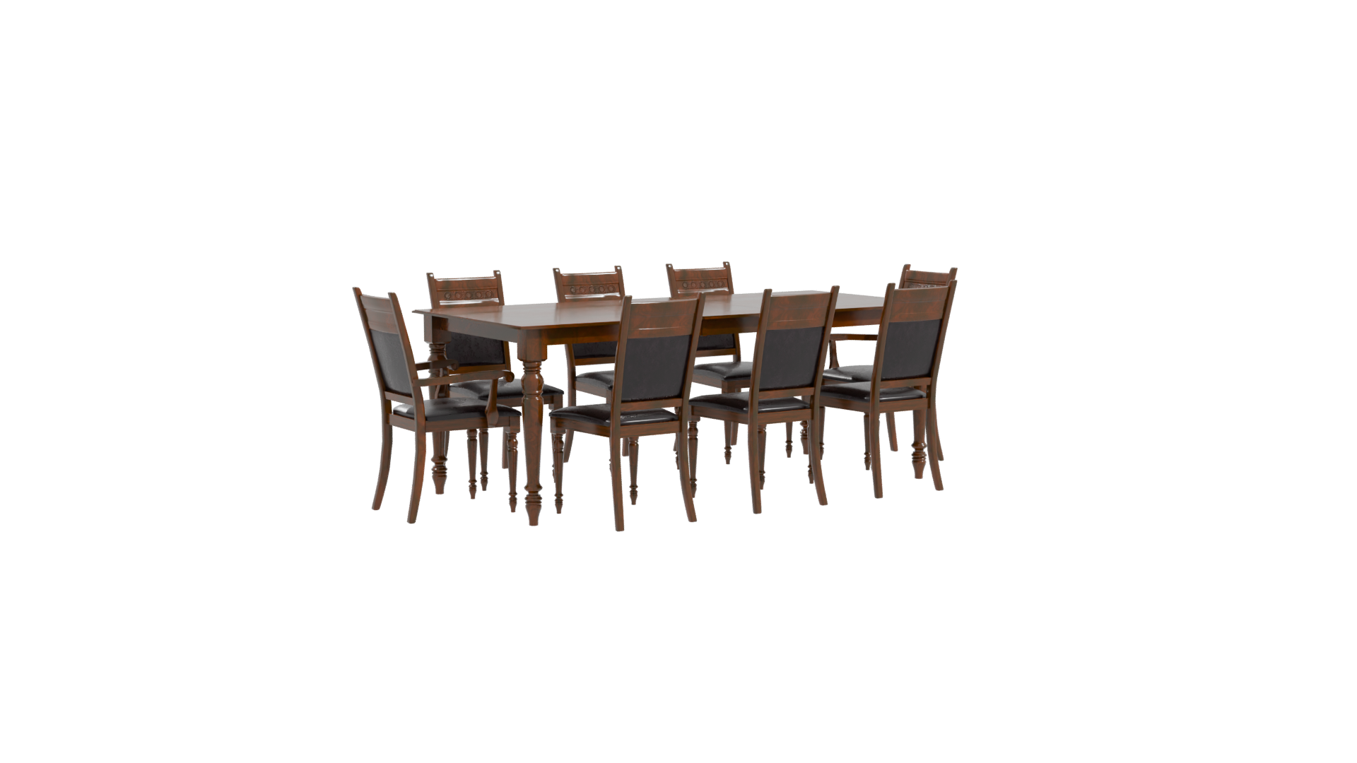 Elegant Dining Table Set 3D - Professional 3D Model Render 10