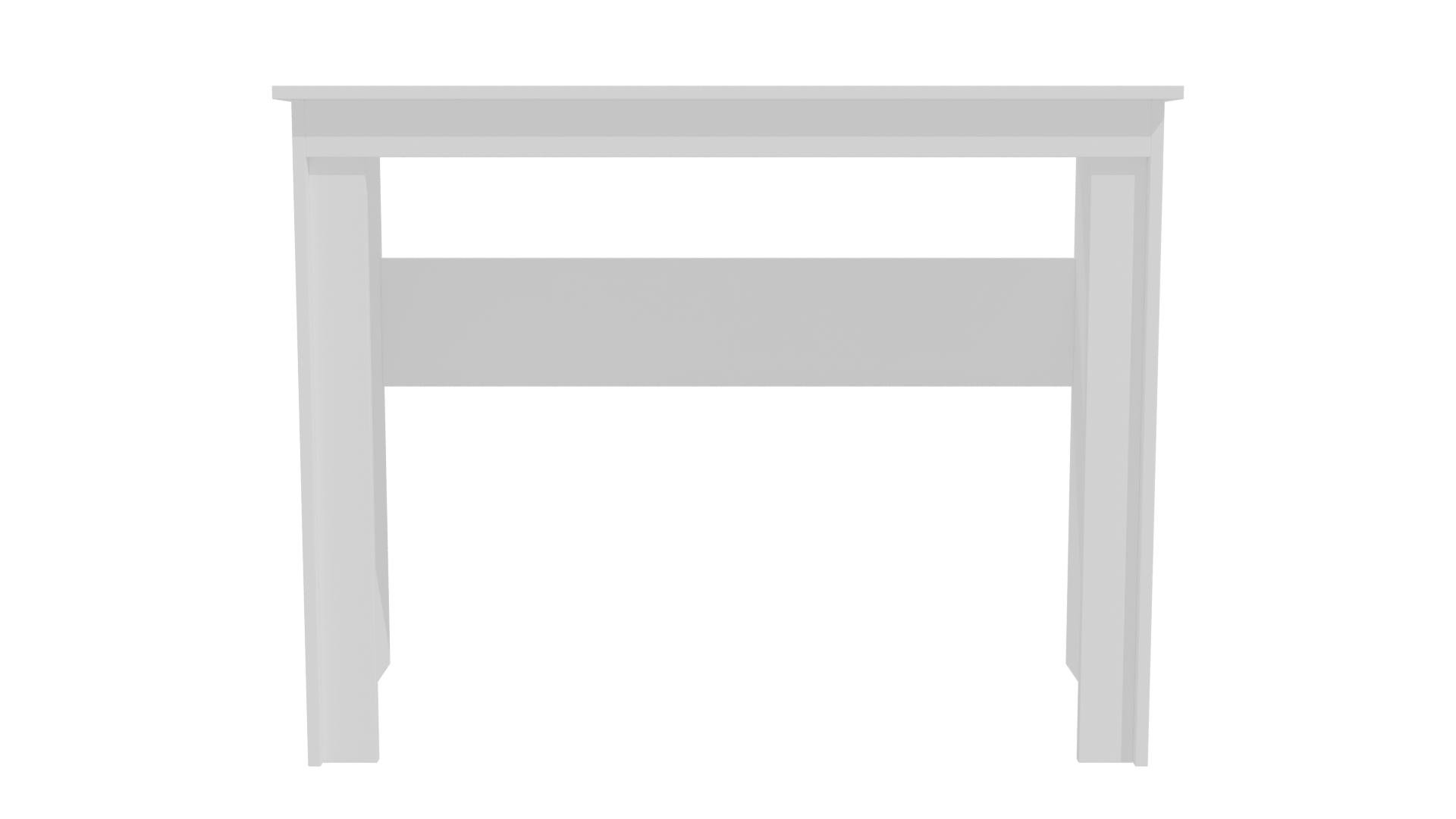 Minimalist White Writing Table 3D - Professional 3D Model Render 11