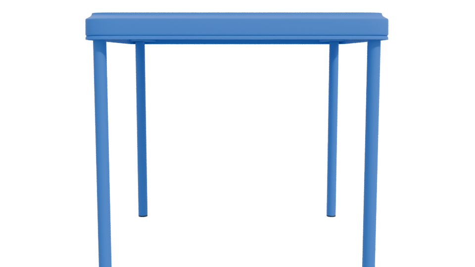 Blue Kids Plastic Table 3D - Professional 3D Model Render 11