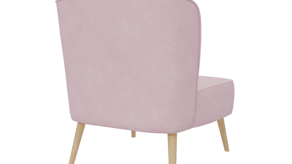 Stylish Pink Accent Chair 3D - Professional 3D Model Render 6