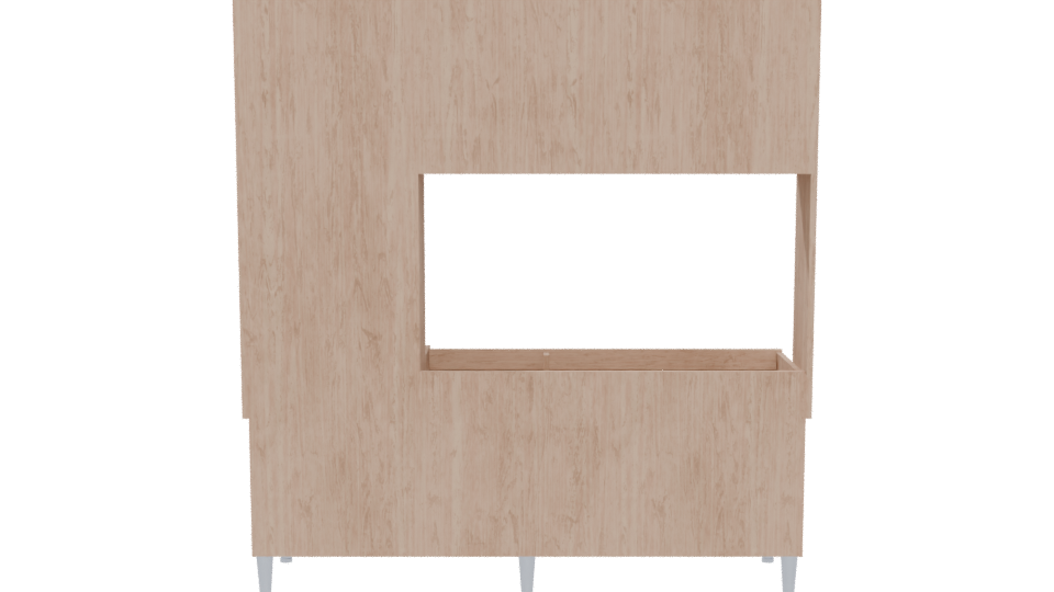 Stylish Wooden Cabinet Model - Professional 3D Model Render 5