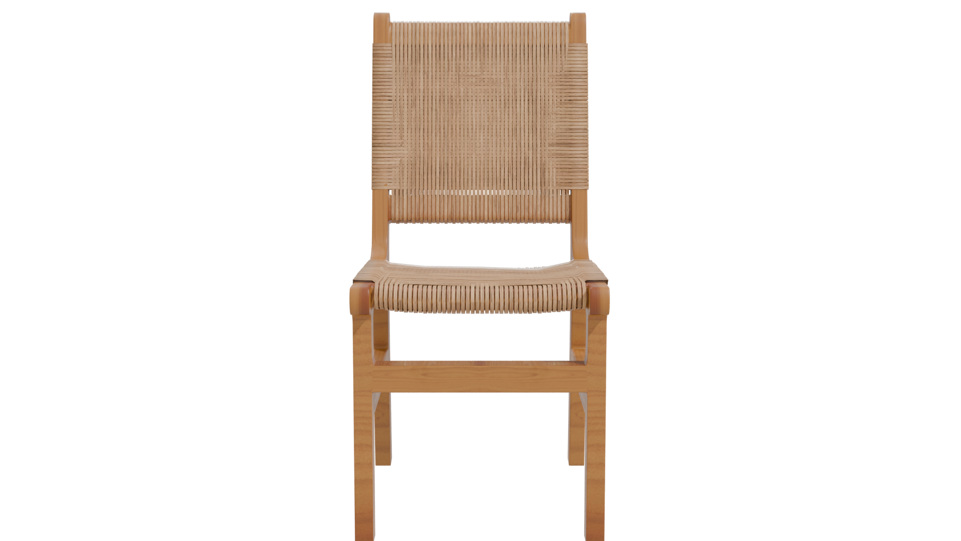 Stylish Woven Back Dining Chair 3D Model - Professional 3D Model Render 11