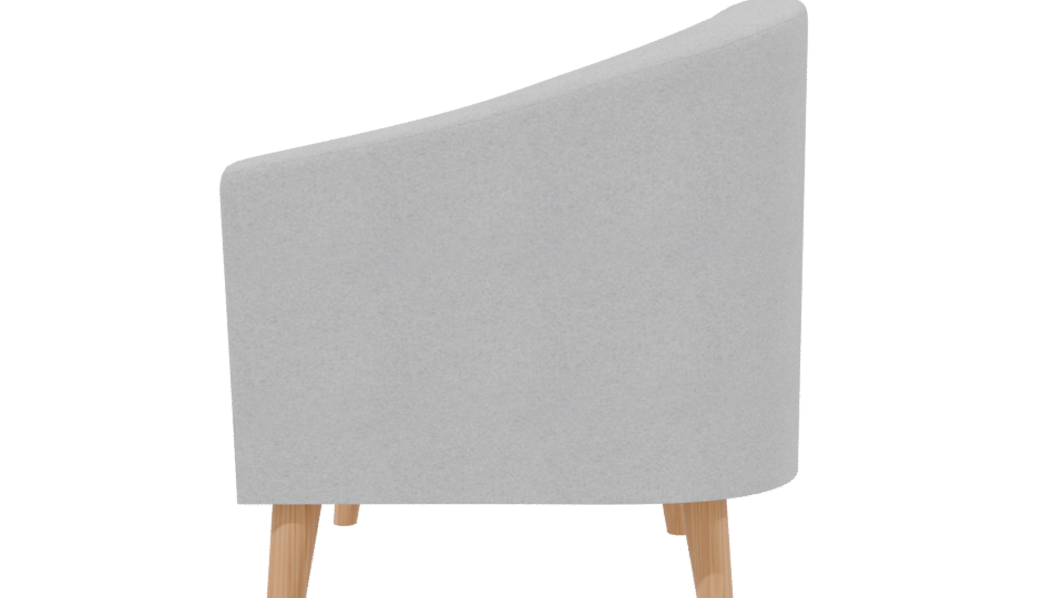Stylish Minimalist Fabric Chair 3D Model - Professional 3D Model Render 2