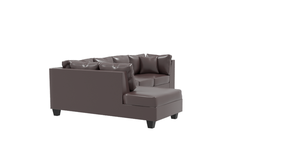 Contemporary L-Shaped Sofa 3D - Professional 3D Model Render 9