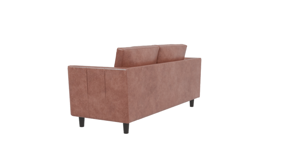 Stylish Modern Leather Sofa 3D Model - Professional 3D Model Render 3