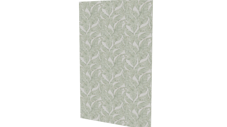 Elegant Botanical Pattern Wallpaper 3D Model - Professional 3D Model Render 12