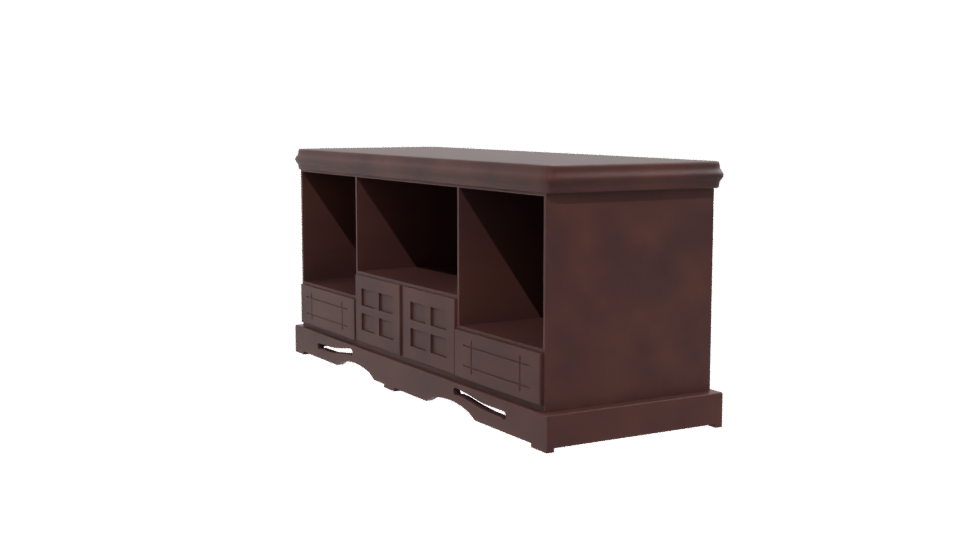 Wooden Storage Rack with Drawers 3D - Professional 3D Model Render 13