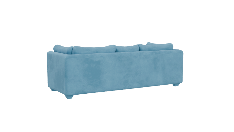 Sofa 3C Levante Blue Fabric Model - Professional 3D Model Render 4