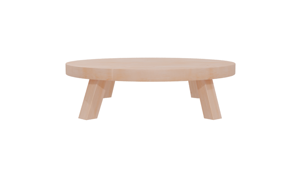 Contemporary Wooden Coffee Table 3D Model - Professional 3D Model Render 5