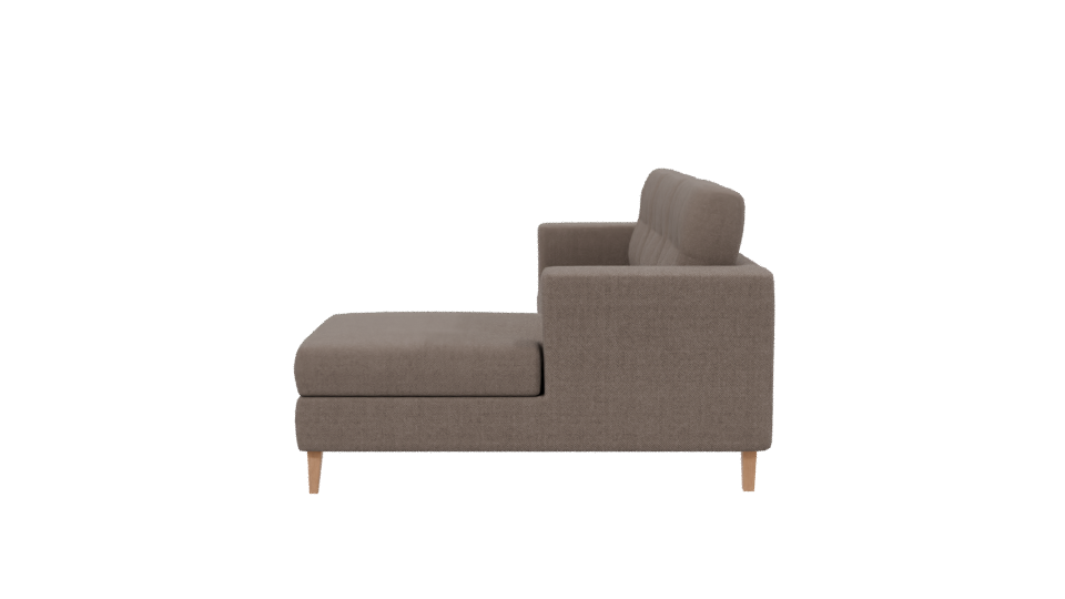 Contemporary Sofa with Chaise - Professional 3D Model Render 2