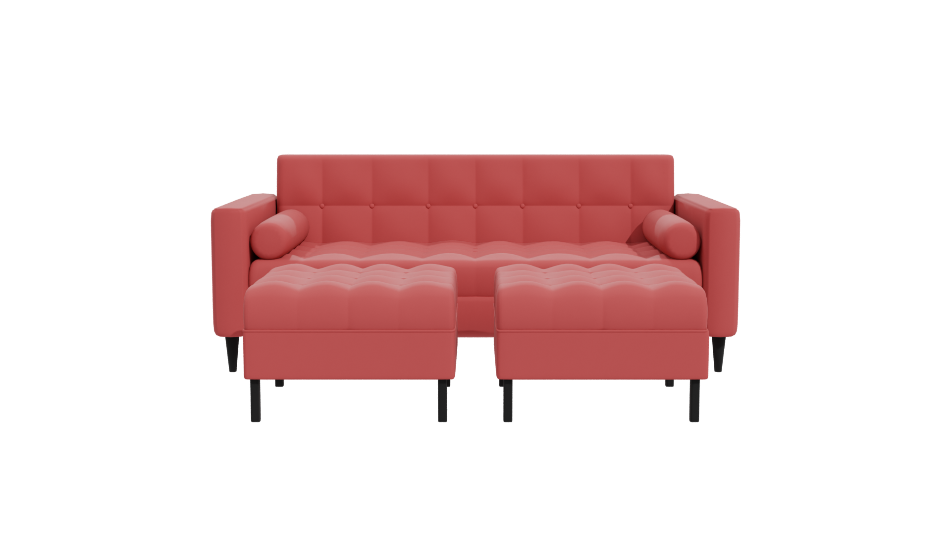 Stylish Upholstered Sectional Sofa 3D Model - Professional 3D Model Render 11