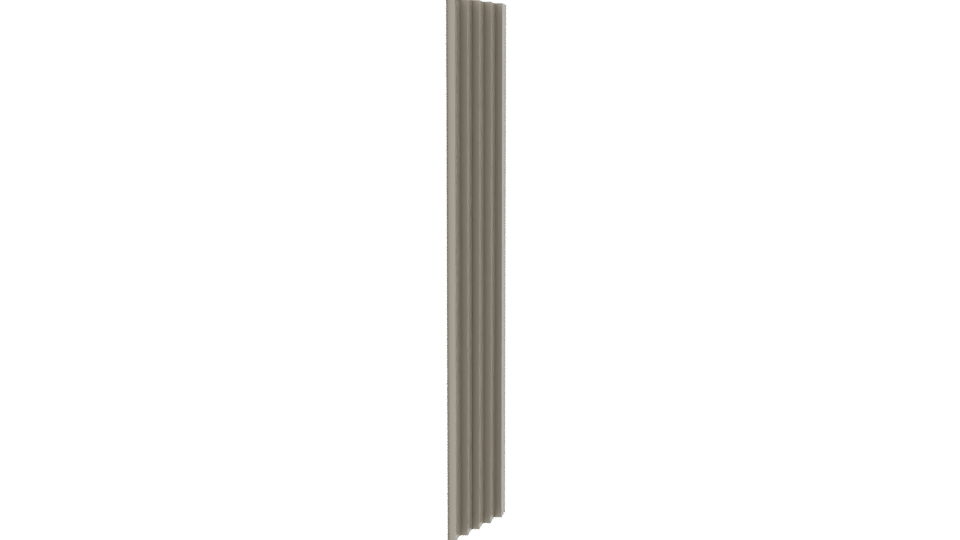 Stylized Vertical Slatted Column Model - Professional 3D Model Render 3