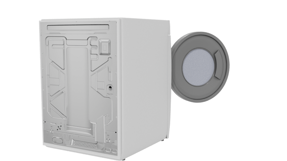 Realistic Clothes Dryer 3D Model - Professional 3D Model Render 6