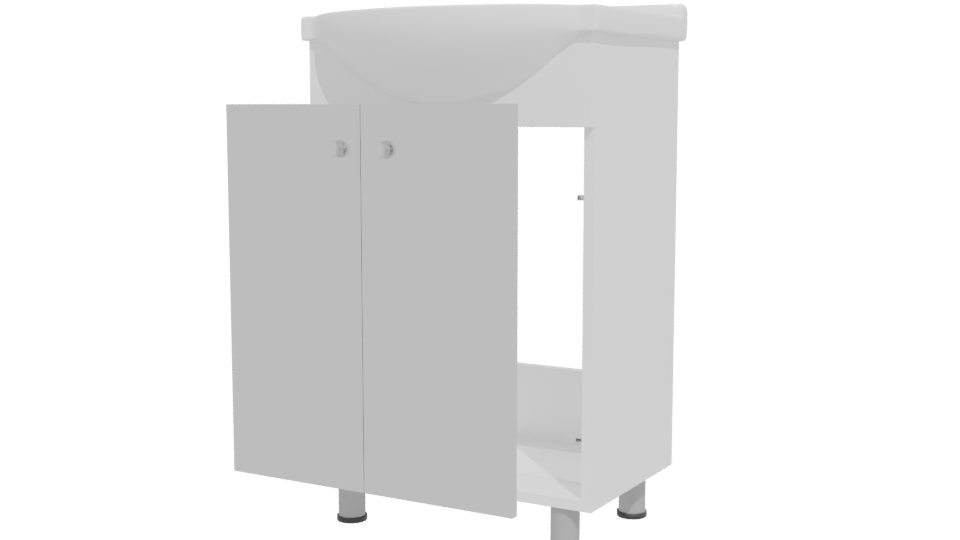 Sleek Minimalist Bathroom Cabinet 3D - Professional 3D Model Render 12