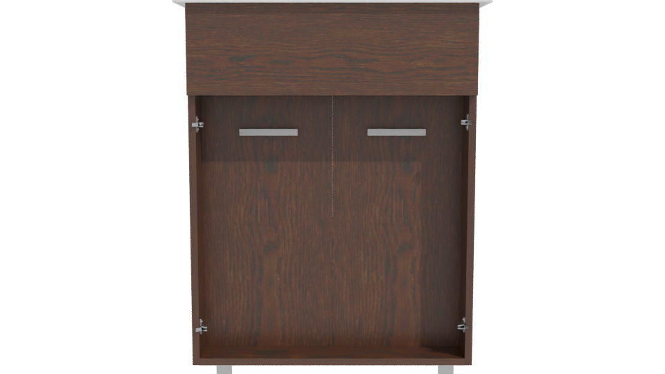 Stylish Modern Wooden Storage Cabinet 3D Model - Professional 3D Model Render 11